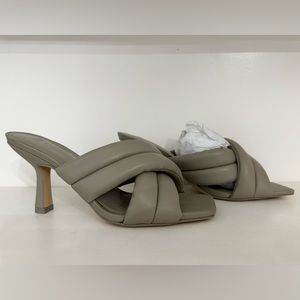 Mules high heels Greige size 7.5 H&M